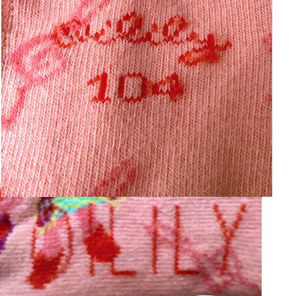 Oilily Organic Cotton Puff Sleeve Dress and Tights Size 104 (4 Years) Pink Multi - Picture 16 of 16